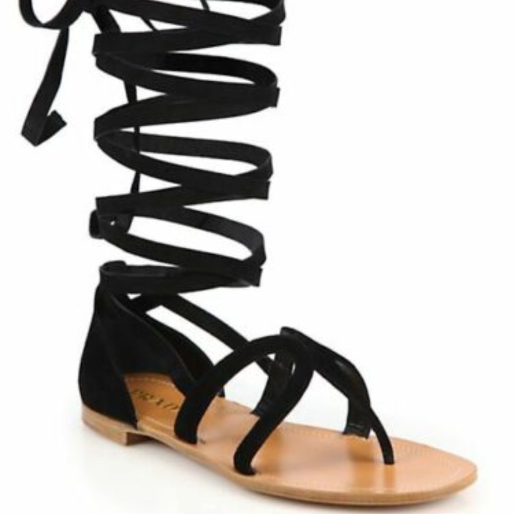 Prada Women's Black Suede Sandal 37